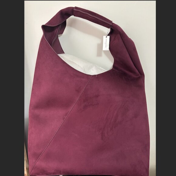 Banana Republic Vegan Leather Slouchy Tote - Bright Wine - Picture 2 of 4